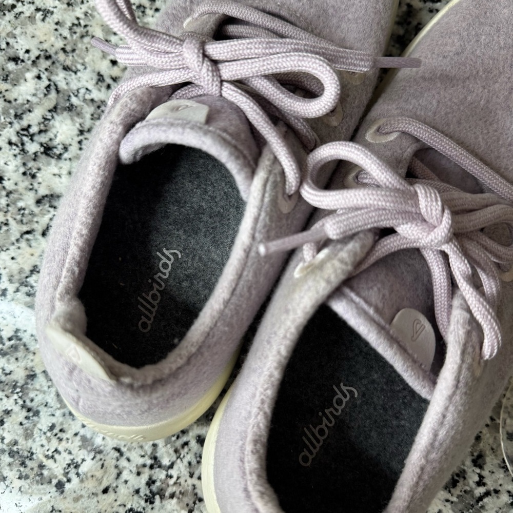 Allbirds Savana Dawn Light Purple Wool Runners Lace Up Low Top Sneaker Size 8 - Picture 8 of 11